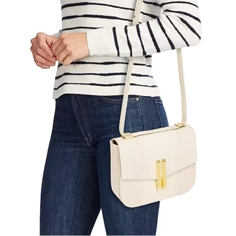 Demellier Vancouver Bag Ecru Lizard